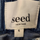 Seed Mid Blue Gathered Denim Jeans Size 6 by SwapUp-Online Second Hand Store-Online Thrift Store