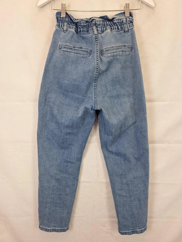 Seed Mid Blue Gathered Denim Jeans Size 6 by SwapUp-Online Second Hand Store-Online Thrift Store
