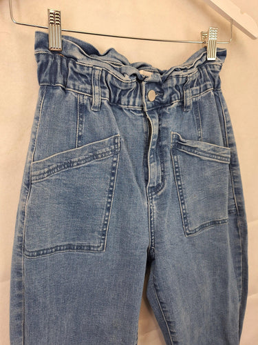 Seed Mid Blue Gathered Denim Jeans Size 6 by SwapUp-Online Second Hand Store-Online Thrift Store