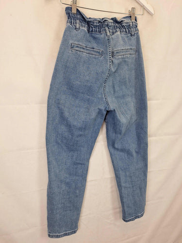 Seed Mid Blue Gathered Denim Jeans Size 6 by SwapUp-Online Second Hand Store-Online Thrift Store