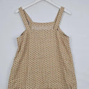 Seed Sand Geometric Loose Fit Linen Tank Top Size 10 by SwapUp-Online Second Hand Store-Online Thrift Store