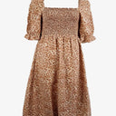 Seed Shirred Animal Print  Casual Midi Dress Size 12 by SwapUp-Online Second Hand Store-Online Thrift Store