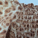 Seed Shirred Animal Print  Casual Midi Dress Size 12 by SwapUp-Online Second Hand Store-Online Thrift Store