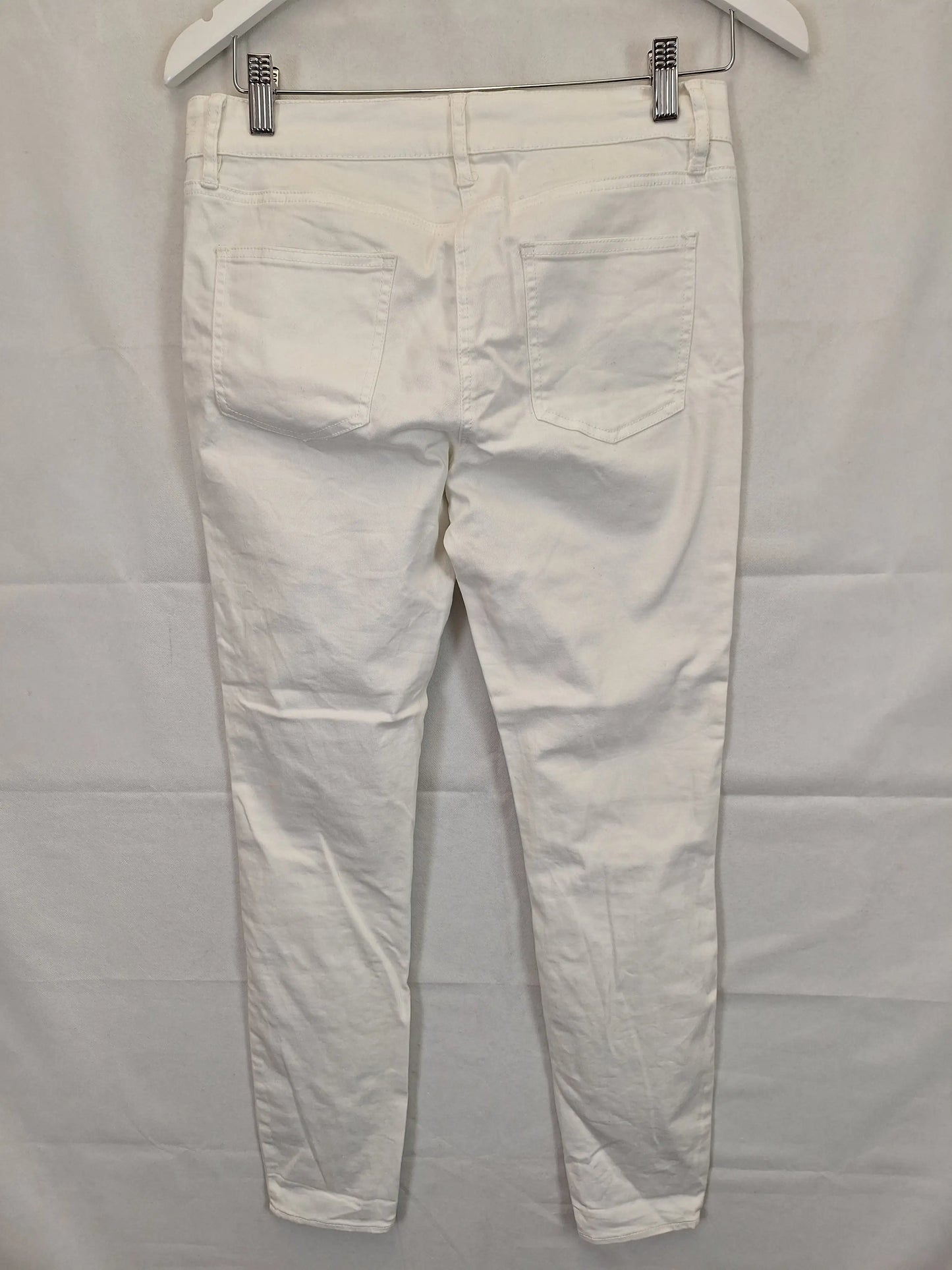 Seed Skinny White Distressed Denim Jeans Size 10 by SwapUp-Online Second Hand Store-Online Thrift Store