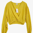 Seed Sunshine Yellow Crinkle Cotton Top Size 14 by SwapUp-Online Second Hand Store-Online Thrift Store