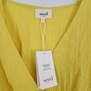 Seed Sunshine Yellow Crinkle Cotton Top Size 14 by SwapUp-Online Second Hand Store-Online Thrift Store