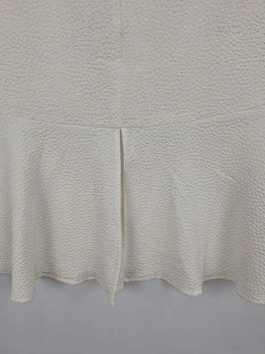 Seed Textured Ivory Flared Office MIdi Skirt Size 14 by SwapUp-Online Second Hand Store-Online Thrift Store
