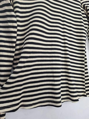 Serafina Slim Fitting Striped Staple Top Size 10 by SwapUp-Online Second Hand Store-Online Thrift Store