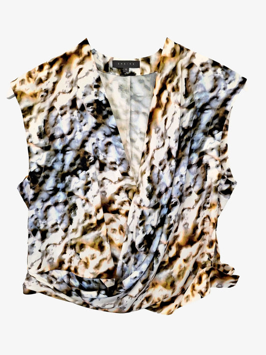 Sheike Abstract V-Neck Resort Top Size 10 by SwapUp-Online Second Hand Store-Online Thrift Store