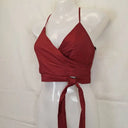 Sheike Criss Cross Burgundy Elegant Top Size 6 by SwapUp-Online Second Hand Store-Online Thrift Store