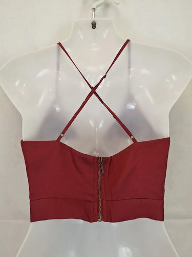 Sheike Criss Cross Burgundy Elegant Top Size 6 by SwapUp-Online Second Hand Store-Online Thrift Store