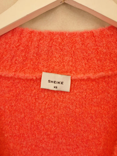 Sheike Fluorescent Pink Plunging V-neck Fluffy Fifi Jumper Size XS by SwapUp-Online Second Hand Store-Online Thrift Store
