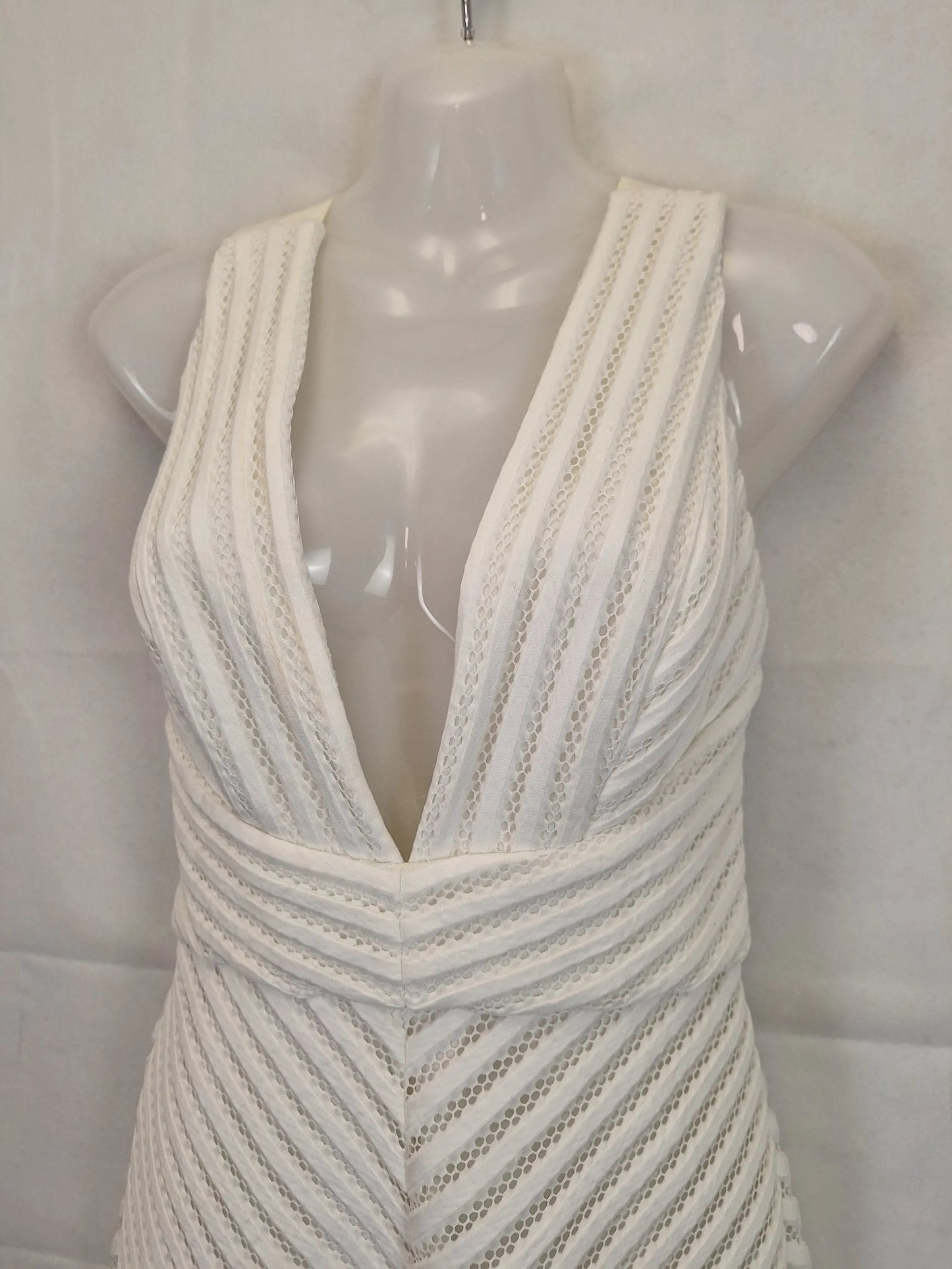Sheike Ivory Criss Cross Midi Dress Size 10 by SwapUp-Online Second Hand Store-Online Thrift Store