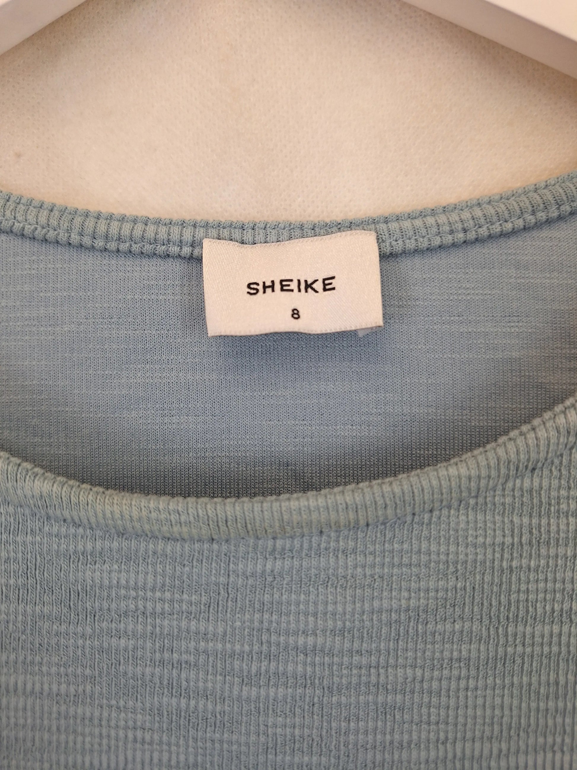 Sheike Pale Blue Stretch Knot Top Size 8 by SwapUp-Online Second Hand Store-Online Thrift Store