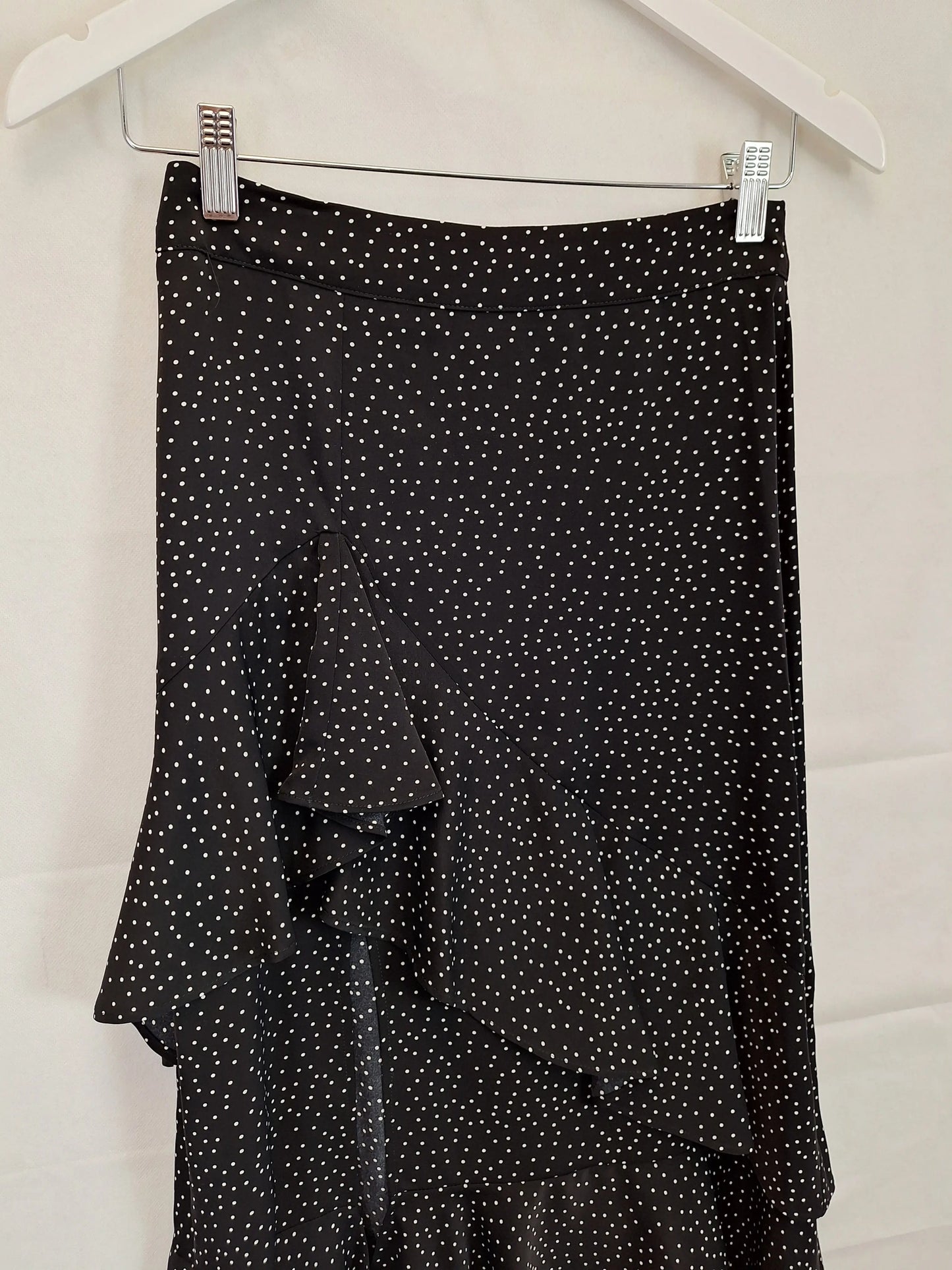 Sheike Polka Dot Frill Slit Midi Skirt Size 8 by SwapUp-Online Second Hand Store-Online Thrift Store