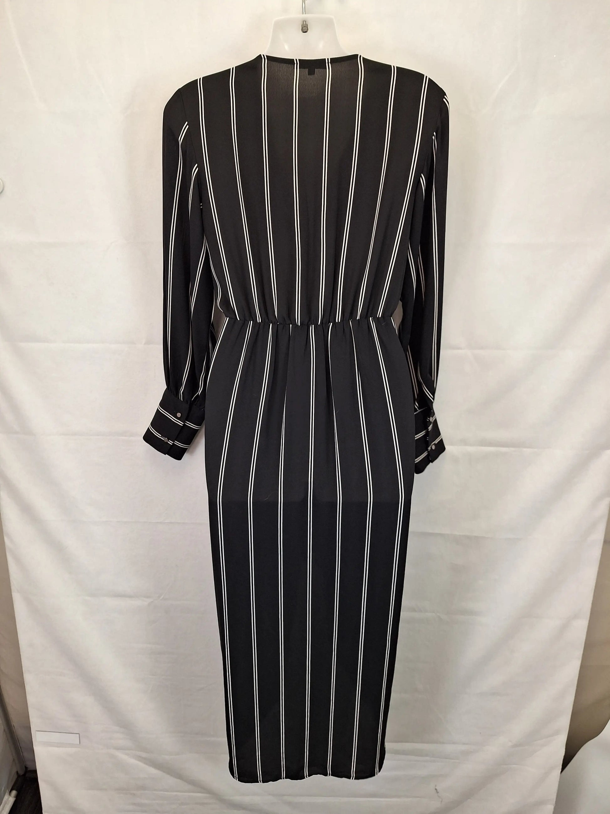 Sheike Striped V Neck Midi Dress Size 8 by SwapUp-Online Second Hand Store-Online Thrift Store