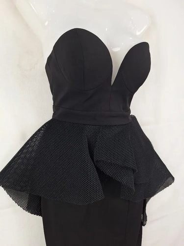 Sheike Structed Mesh Peplum Dress Size 8 by SwapUp-Online Second Hand Store-Online Thrift Store