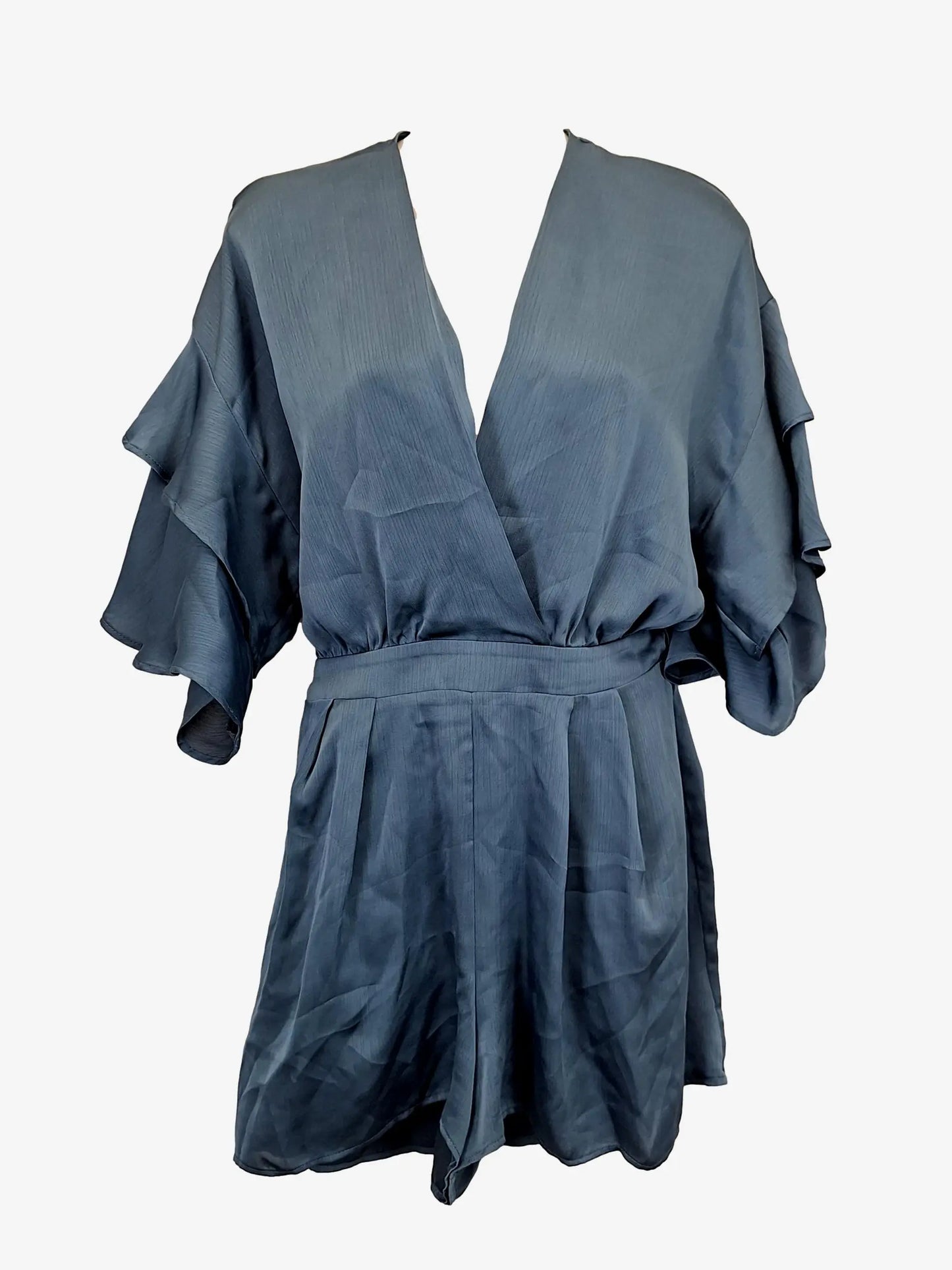 Sheike Summer Frilled Sleeve Wrap V Neck Playsuit Size 10 by SwapUp-Online Second Hand Store-Online Thrift Store