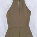 Shilla Khaki Halter Neck Draped Evening Midi Dress Size S by SwapUp-Online Second Hand Store-Online Thrift Store