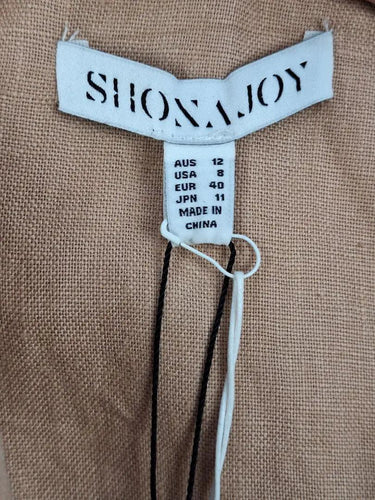 Shona Joy Desert Rose Tie Front Midi Dress Size 12 by SwapUp-Online Second Hand Store-Online Thrift Store