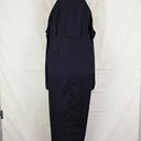 Second-Hand - Shona Joy Navy Cold Shoulder Draped Evening Midi Dress Size 8 - SwapUp