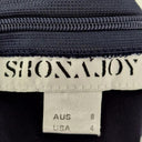 Second-Hand - Shona Joy Navy Cold Shoulder Draped Evening Midi Dress Size 8 - SwapUp