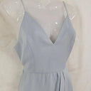 Second-Hand - Shona Joy Soft Blue Elegant Draped Evening Midi Dress Size 8 - SwapUp