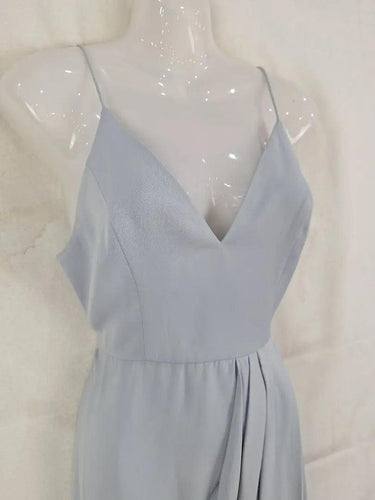 Second-Hand - Shona Joy Soft Blue Elegant Draped Evening Midi Dress Size 8 - SwapUp