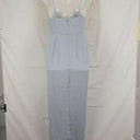 Second-Hand - Shona Joy Soft Blue Elegant Draped Evening Midi Dress Size 8 - SwapUp