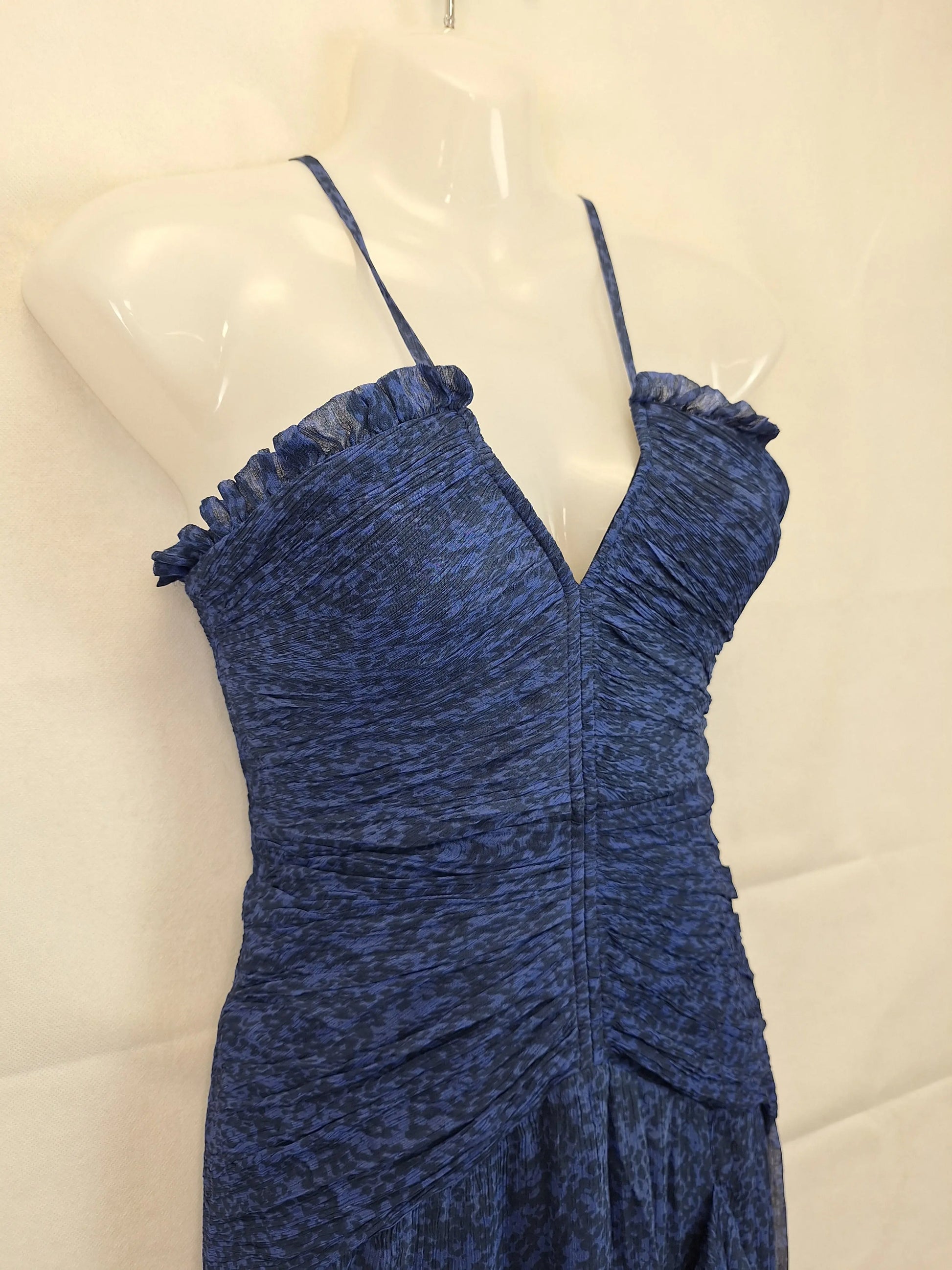 Shona Joy V Neck Chiffon Ruffle Maxi Dress Size 6 by SwapUp-Online Second Hand Store-Online Thrift Store