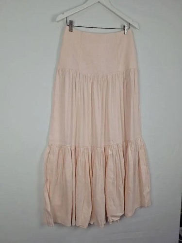 Significant Other Baby Pink Linen Blend Maxi Skirt Size 10 by SwapUp-Online Second Hand Store-Online Thrift Store