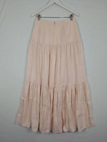 Significant Other Baby Pink Linen Blend Maxi Skirt Size 10 by SwapUp-Online Second Hand Store-Online Thrift Store