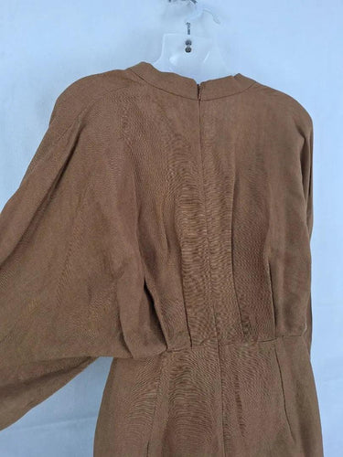 Significant Other Chocolate Linen Plunging Lola Mini Dress Size 6 by SwapUp-Online Second Hand Store-Online Thrift Store