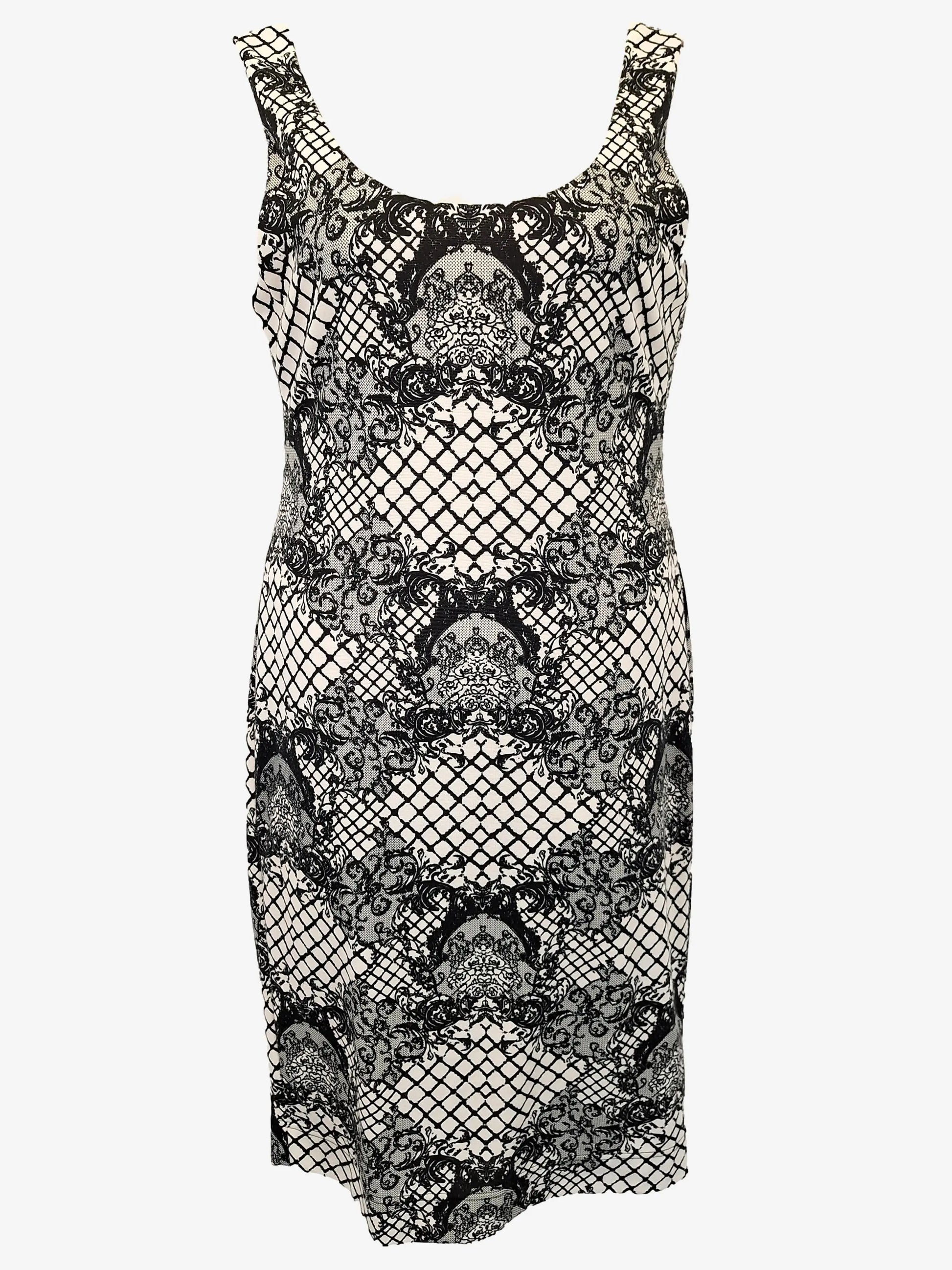 Simona Bodycon Lace Print Midi Dress Size M by SwapUp-Online Second Hand Store-Online Thrift Store