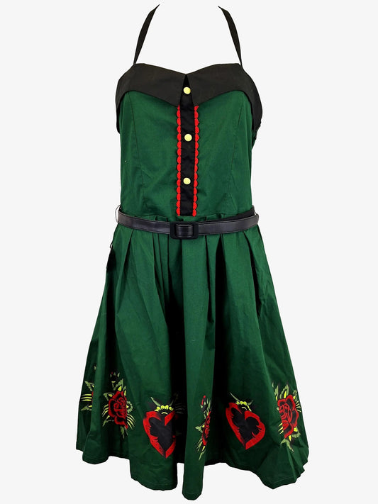 Sourpuss Retro Halter Neck Mini Dress Size M by SwapUp-Online Second Hand Store-Online Thrift Store