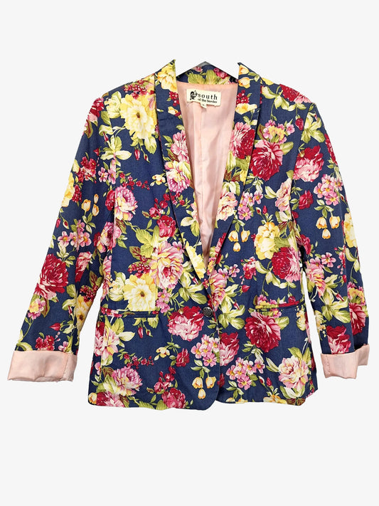 South Of The Border Vintage Floral Casual Blazer Size M by SwapUp-Online Second Hand Store-Online Thrift Store