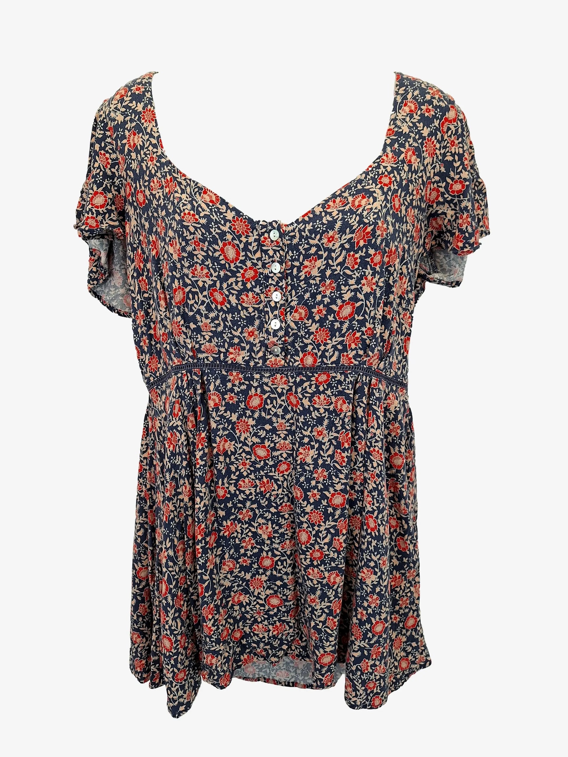 Spell Navy Boho Scoop Mini Dress Size M by SwapUp-Online Second Hand Store-Online Thrift Store