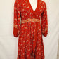 Spell Red Jewel Soire Midi Wrap  Dress Size XL by SwapUp-Online Second Hand Store-Online Thrift Store