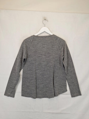 Second-Hand - Splendid Grey Marle Button Up Casual Top Size S - SwapUp