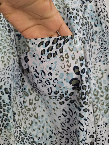 Sportscraft Blue Leopard Silk Shirt Size 12 by SwapUp-Online Second Hand Store-Online Thrift Store