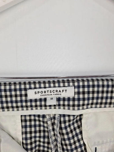 Sportscraft Check Pin tucked Essential Office Pants Size 18 by SwapUp-Online Second Hand Store-Online Thrift Store