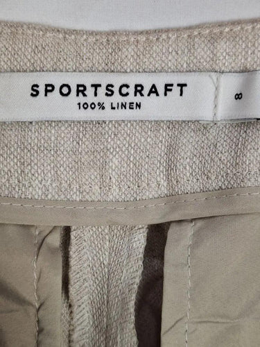 Sportscraft Classic Linen Tapered Pants Size 8 by SwapUp-Online Second Hand Store-Online Thrift Store