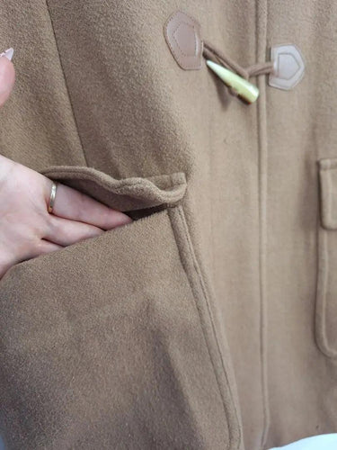 Sportscraft Hooded Camel Wool Blend Coat Size 12 by SwapUp-Online Second Hand Store-Online Thrift Store