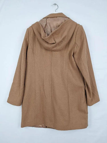 Sportscraft Hooded Camel Wool Blend Coat Size 12 by SwapUp-Online Second Hand Store-Online Thrift Store