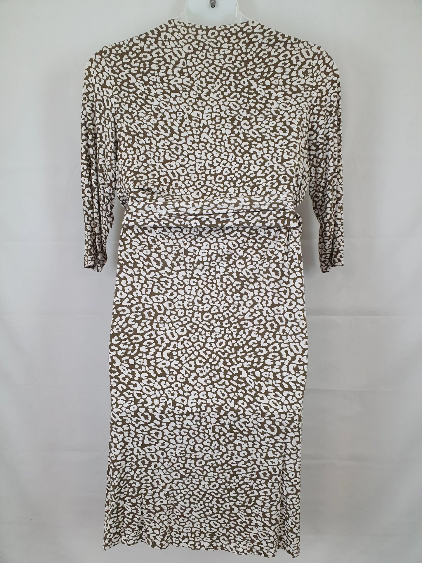 Sportscraft Jersey Wrap Animal Print Office Essential Midi Dress Size 16 by SwapUp-Online Second Hand Store-Online Thrift Store