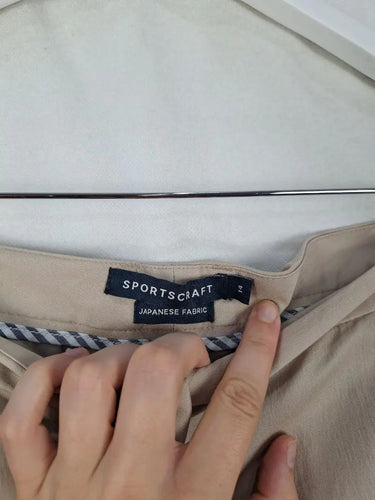 Sportscraft Latte Essential Slim Bermuda Shorts Size 14 by SwapUp-Online Second Hand Store-Online Thrift Store