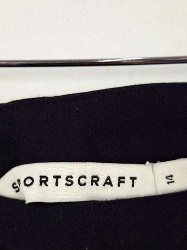 Sportscraft Navy Stretch Midi Skirt Size 14 by SwapUp-Online Second Hand Store-Online Thrift Store