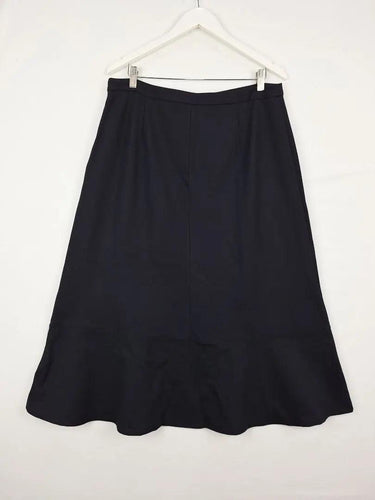 Sportscraft Navy Stretch Midi Skirt Size 14 by SwapUp-Online Second Hand Store-Online Thrift Store