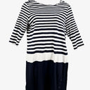 Sportscraft Navy Striped Casual Jersey Midi Dress Size 18 by SwapUp-Online Second Hand Store-Online Thrift Store