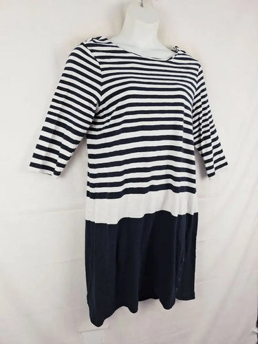 Sportscraft Navy Striped Casual Jersey Midi Dress Size 18 by SwapUp-Online Second Hand Store-Online Thrift Store